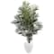 5.5ft. Paradise Artificial Palm Tree in White Planter